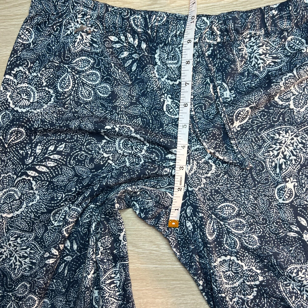 Lucky Brand - Pajama Jogger Pants Women's S Navy Paisley NWT Elastic Tie Waist - Picture 9 of 11